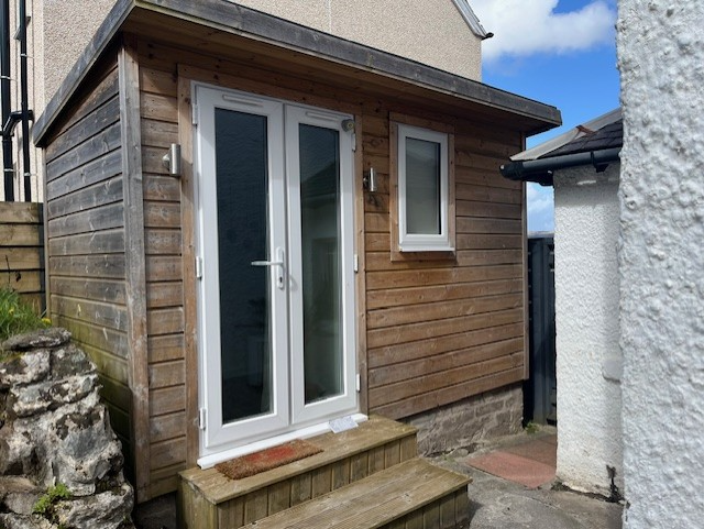 Entrance to Amber’s therapy room in Gourock